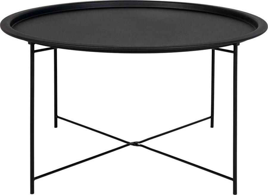 Lewis & Loft QUVIO Ronde salontafel Noah Rond Staal Ø75 Zwart