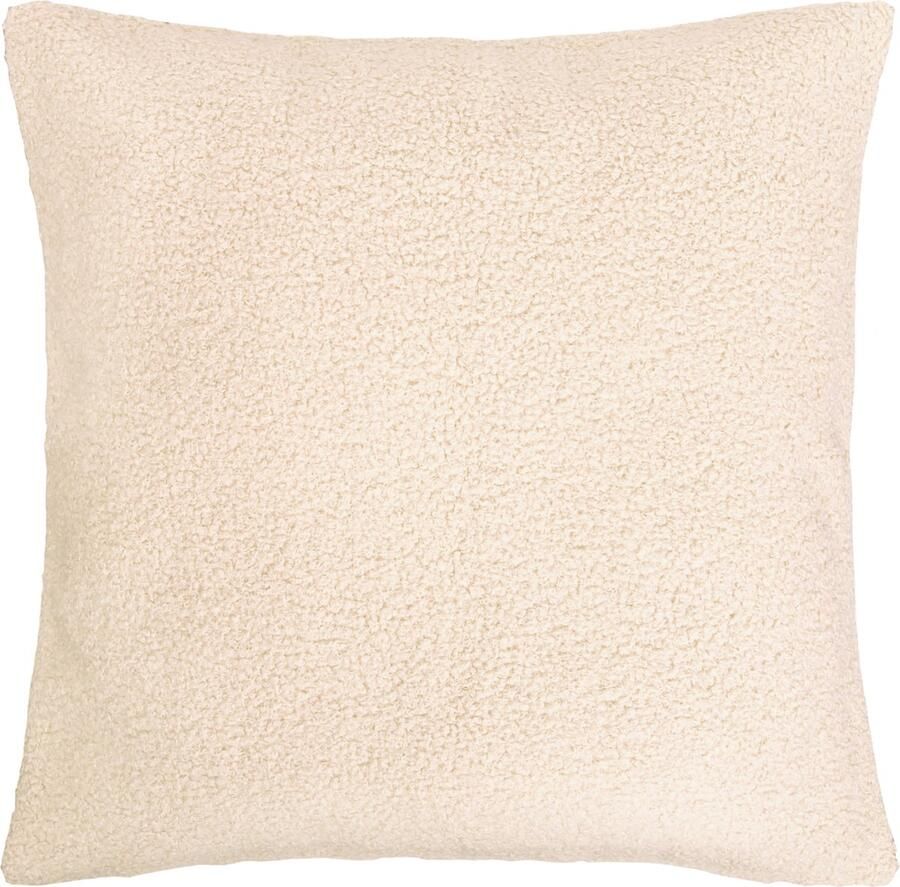 QUVIO Sierkussenhoes – Sierkussens – Sierkussen – Kussens woonkamer – Kussenhoes – Sierkussen 45x45 – Kussentjes – Teddy kussen – Sierkussen bank – Kussen – Kussenhoes teddy – Sierkussen teddy – Beige kussens – Sierkussens beige – Teddy – Beige