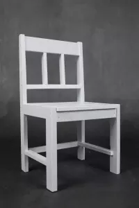 R&RK Kinderstoeltje Peuterstoeltjes Kleuterstoeltje hout stoeltje voor kinderen kinderstoel wit