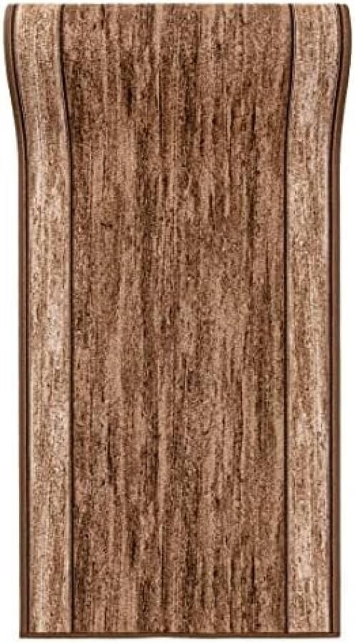 RALA Antislip Loper Tapijt Gang Kortpolig Vloerkleed Keukenloper voor Hal Keuken Gang Moderne Patroon Bruine Kleur 67x250 cm