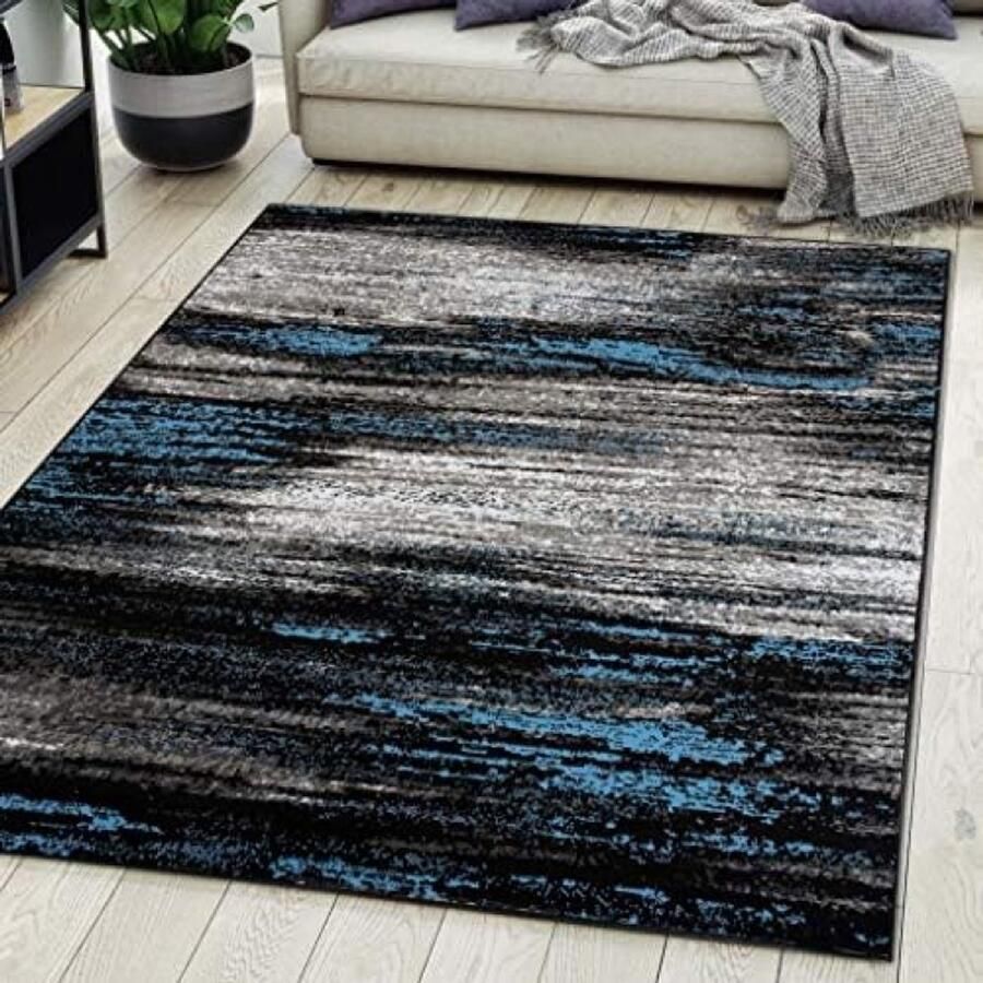 RALA Modern Vloerkleed met Abstract Patroon Zacht en Duurzaam Tapijt voor Woonkamer Slaapkamer of Eetkamer OEKO-TEX Gecertificeerd 160x230 cm Grijs