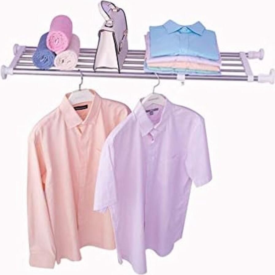 RALA Uitbreidbaar Staaf Kast Systeem 5-Bar Telescopische Heavy Duty Kleding Hanger Verstelbare DIY Opslag Organizer Schoenenrek