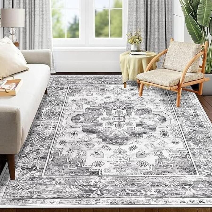 RALA Vintage Vloerkleed 120 x 180 cm Boheemse Chic Grijs