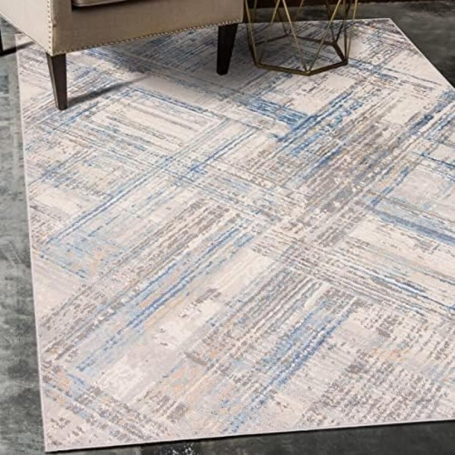 RALA Vloerkleed Vintage Tapijt Kortstondig Pooltje Tapijten Abstract Patroon Decoratie Tapijt Woonkamer Slaapkamer Eetkamer OEKO-TEX Carpet Rug 240x330cm
