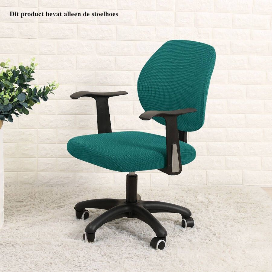 Ralfos Bureaustoelhoes Bureaustoel hoes Chair cover Smaragdgroen Hoes Universeel Voor rugleuning en zitting Waterafstotende stoelhoes Stretch Kantoor en thuisgebruik Wasmachine bestendig Cadeau tip