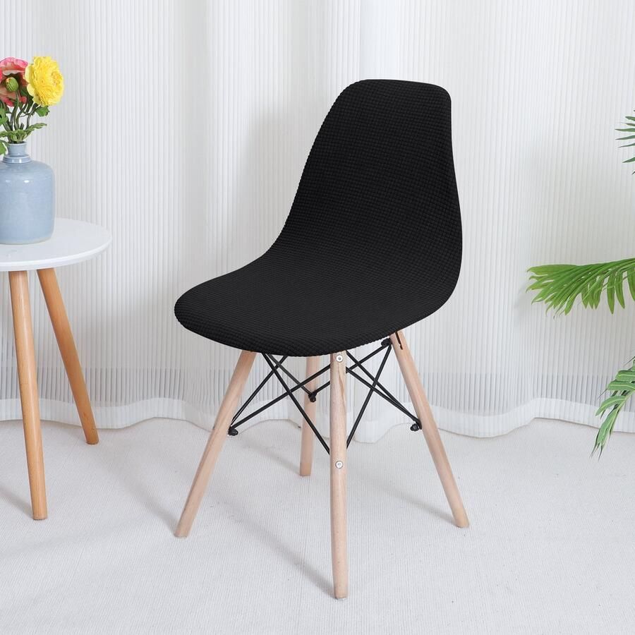 Ralfos Stoelhoes Waterafstotend Zwart Scandinavische Kuipstoel Verkrijgbaar per stuk Set van 4 6 en 8 Volumekorting Hoes Scandinavisch Beschermend Luxe en Chic Zacht Duurzame oplossing Woonkamer upgrade Stijlvol Wonen