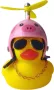 RANO NORA Badeendje decoratie Roze varken helm badspeeltjes bad eend speelgoed kind kinderen accessoires fiets auto badeendjes cadeau badkamer accessoires badkamermeubel jongen meisje - Thumbnail 1