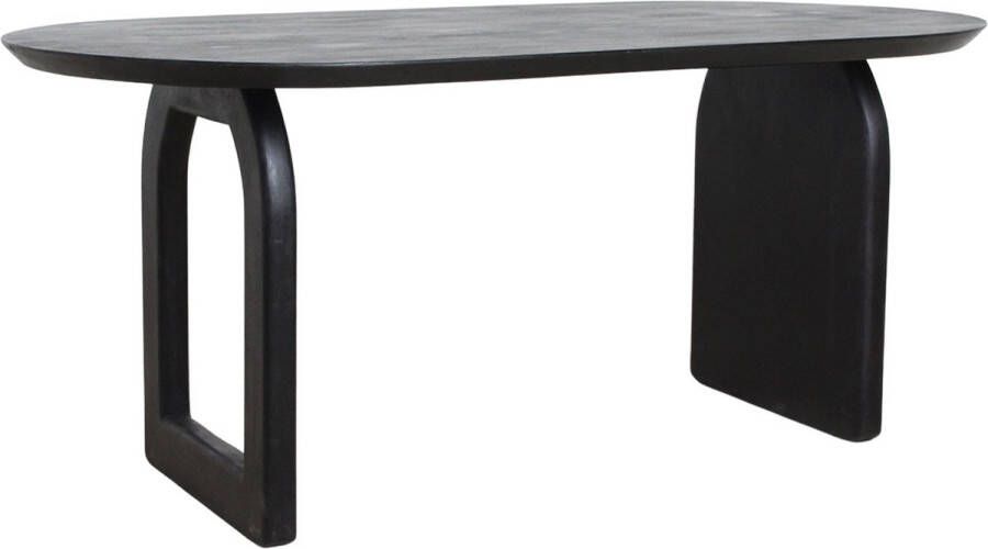 Raw Materials Bullnose eettafel ovaal Mix onderstel Zwart 180 cm