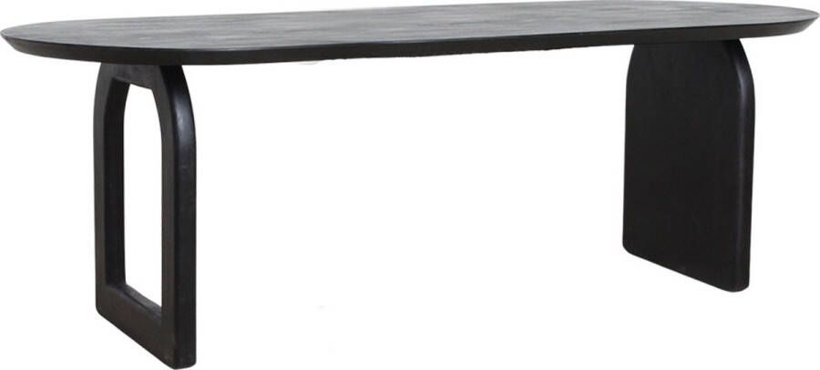 Raw Materials Bullnose eettafel ovaal Mix onderstel Zwart 200 cm