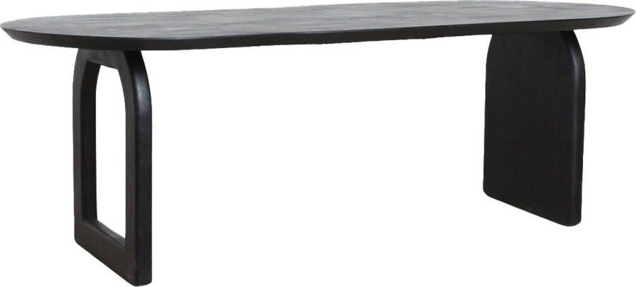 Raw Materials Bullnose eettafel ovaal Mix onderstel Zwart 240 cm