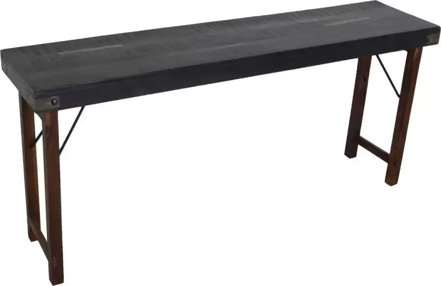 Raw Materials Console tafel Zwart Inklapbaar 170x40x76 cm