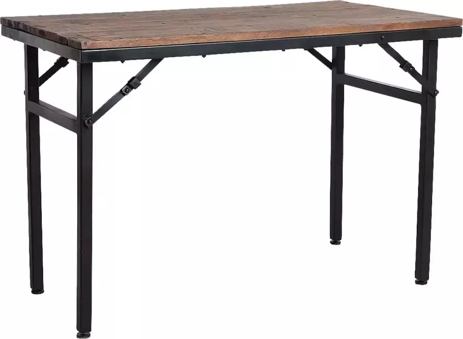 Raw Materials Factory café inklapbare tafel zwart FSC-Gerecycled hout 105x60x73 cm