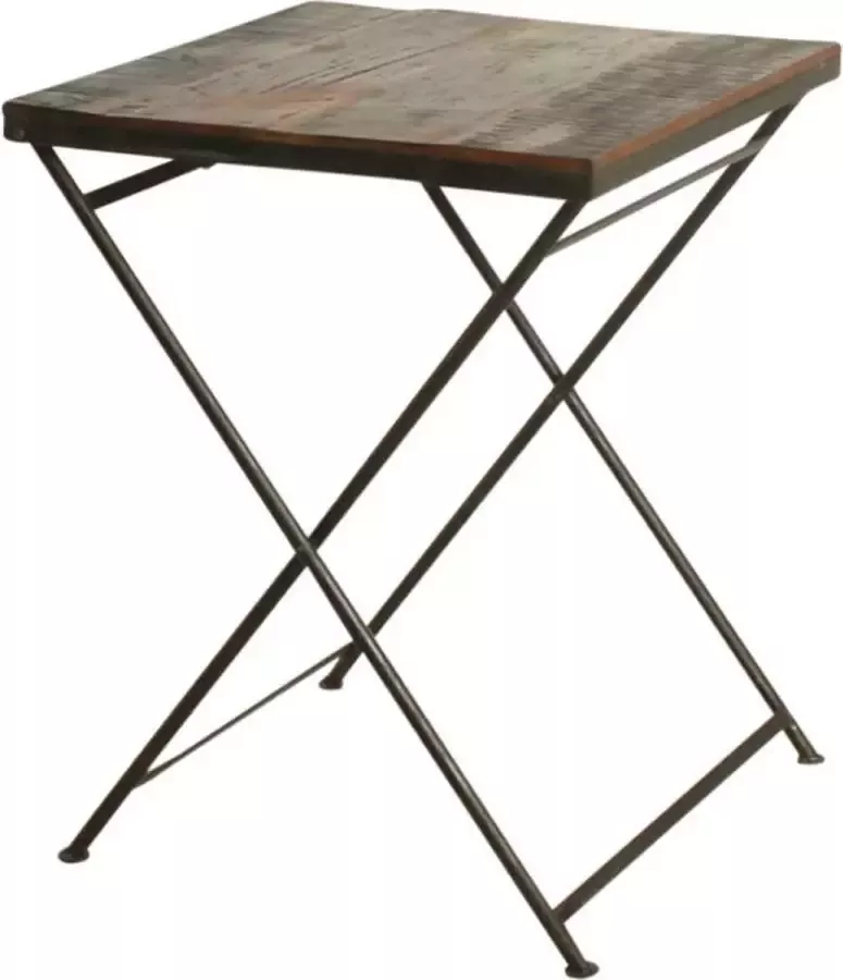 Raw Materials Factory Tafel – Klaptafel 60x60cm Metaal – Hout - Foto 1