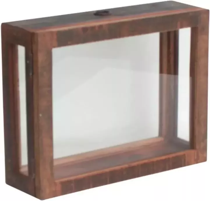Raw Materials Factory Vitrinekast met glas Bruin Gerecycled hout - Foto 1