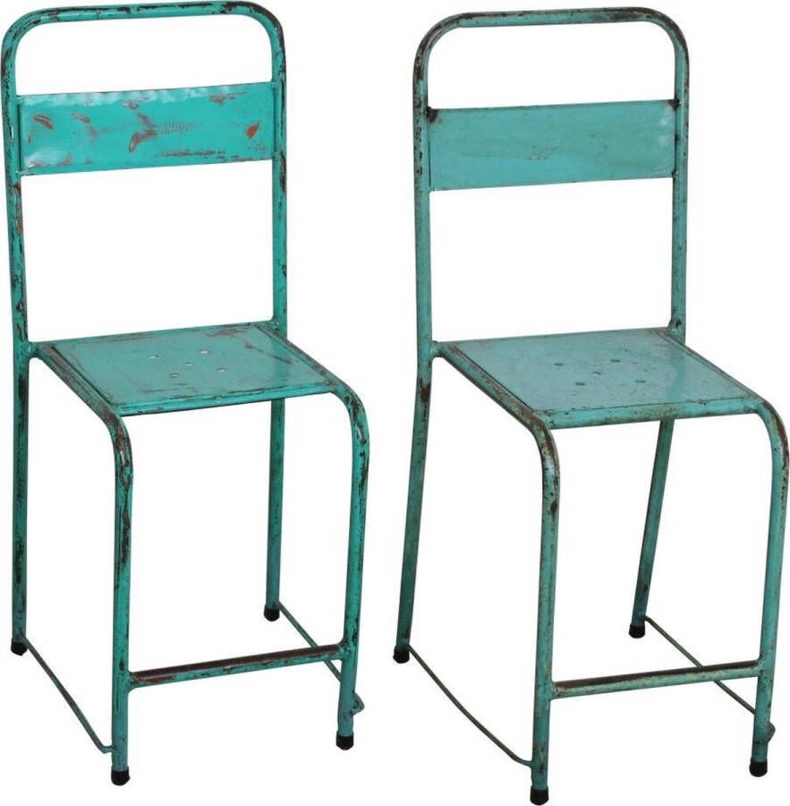 Raw Materials Java iron stoel Turquoise Metaal