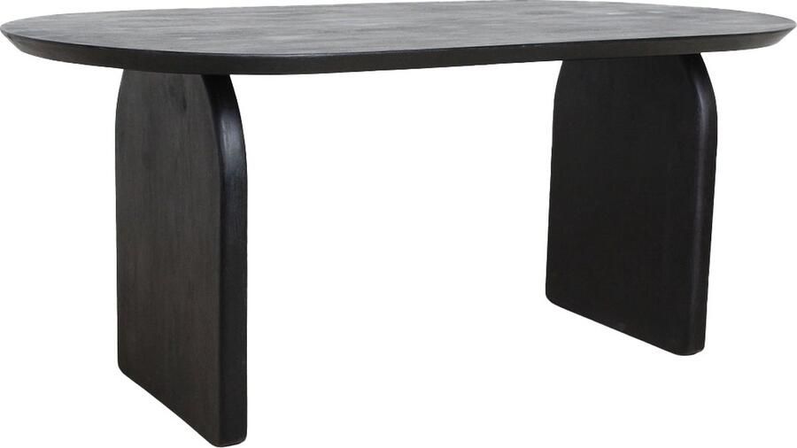 Raw Materials Bullnose eettafel ovaal Gesloten onderstel Zwart 180 cm