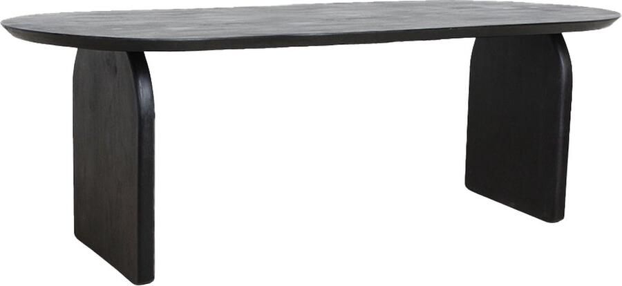 Raw Materials Bullnose eettafel ovaal Gesloten onderstel Zwart 200 cm