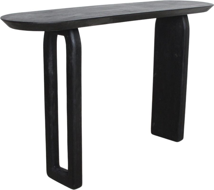 Raw Materials Bullnose Sidetable Zwart