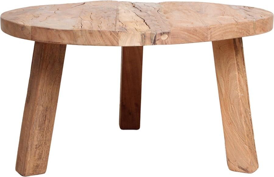 Raw Materials Farmwood Salontafel rond Ø 70 cm Gerecycled hout