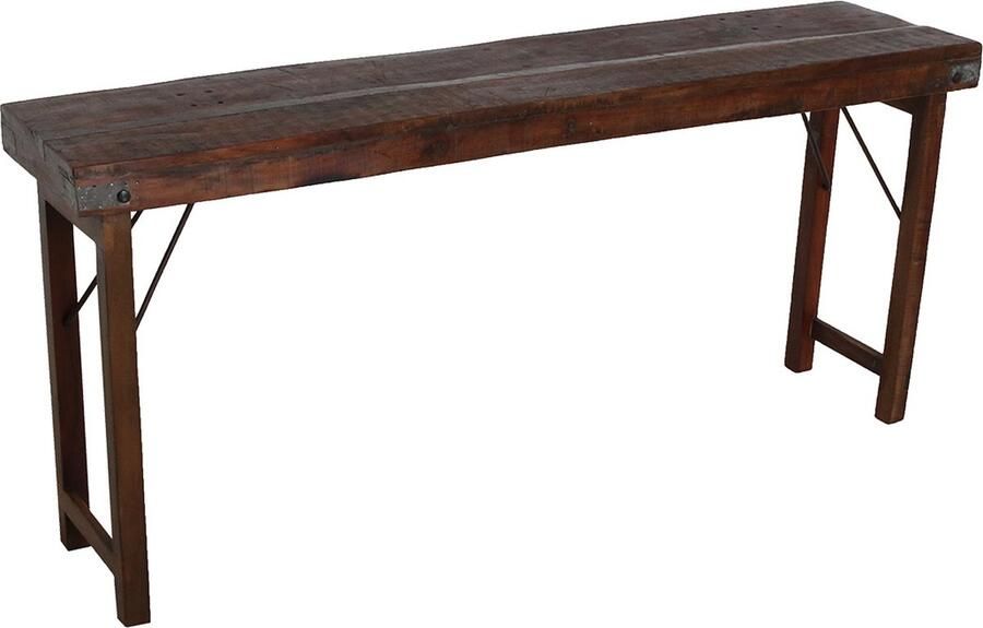 Raw Materials Sidetable Inklapbare tafel 170 cm Gerecycled hout Bruin