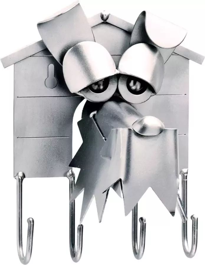 Rawa Geschenken Hinz & Kunst kapstok sleutelrek auto Hond in een hok