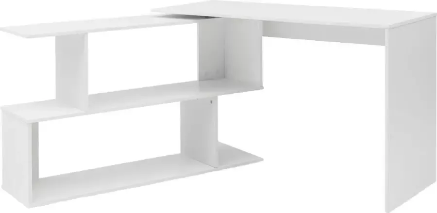 RC Meubels Hoekbureau Bureau 2 compartimenten Draaibaar Hout