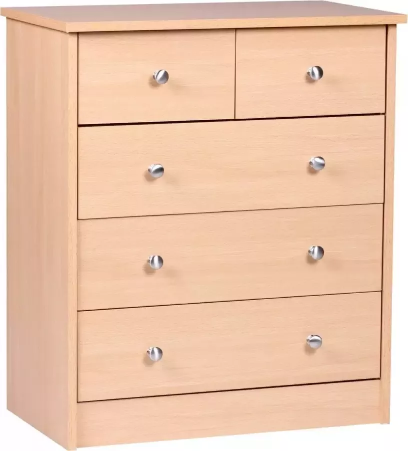 RC Meubels Ladekast Dressoir 5 lades Hout Bruin 60x70x35 cm