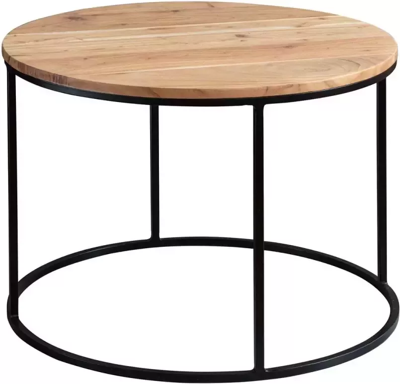 RC Meubels Salontafel Bijzettafel Industrieel Rond Hout 60x60x43 cm - Foto 1