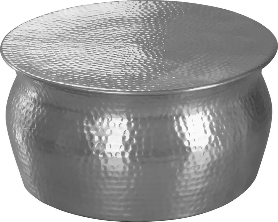 RC Meubels Salontafel Bijzettafel Rond Aluminium Zilver Ø 60 cm - Foto 1