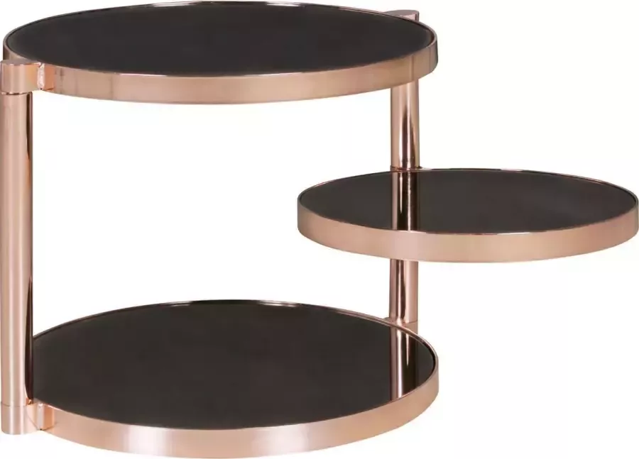 RC Meubels Salontafel Bijzettafel Rond Hoogglans Draaibaar Ø 45 cm