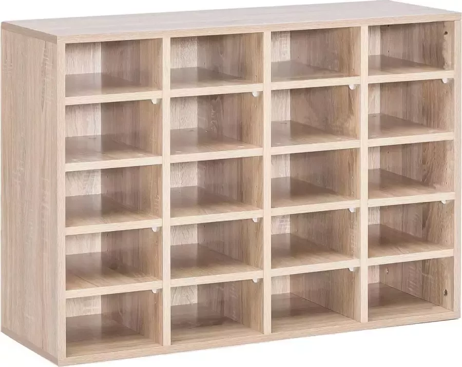 RC Meubels Schoenenkast Dressoir Modern 20 compartimenten Hout Bruin 91x33x67 cm