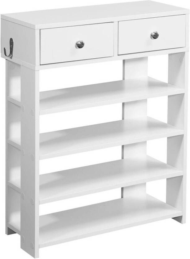 RC Meubels Schoenenkast Schoenenrek Lade 4 compartimenten Hout 60x24x79 cm