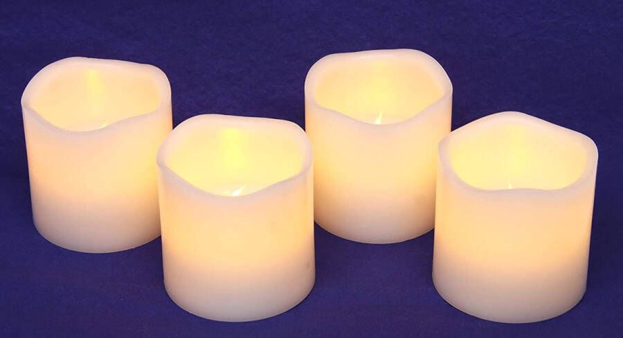 REALISTIC FLAME LED Kaarsen 5x7 cm set van 4 met Timer