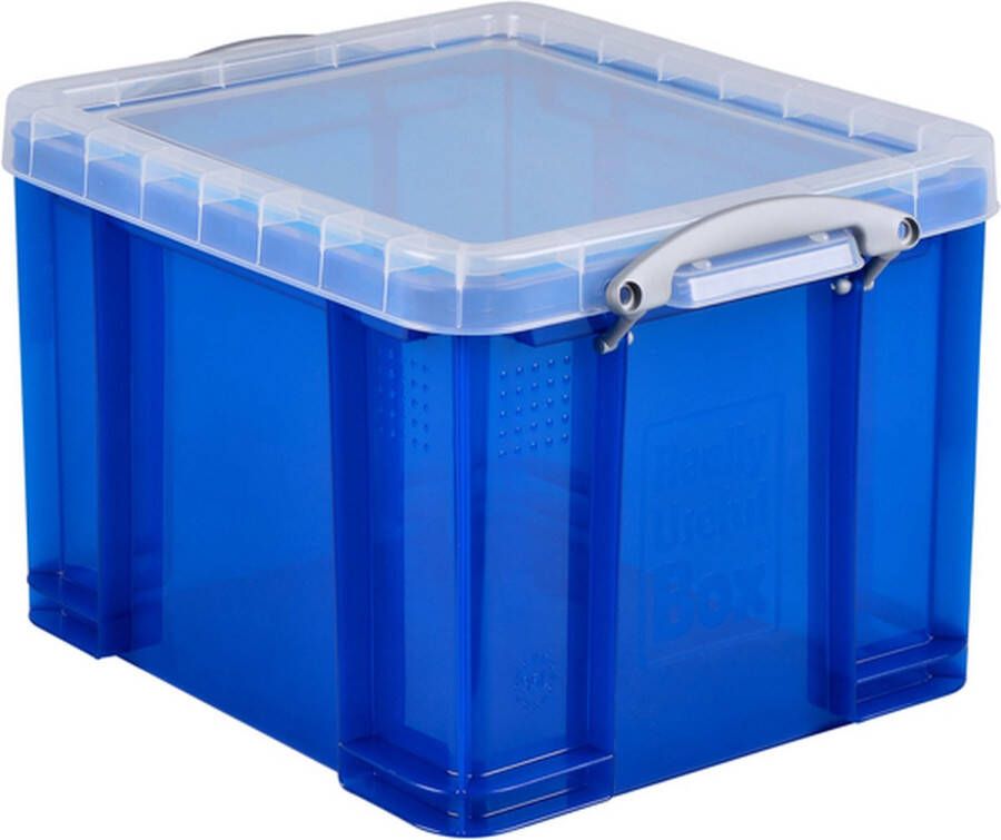 Really Up Really Useful Box 35 liter transparant blauw