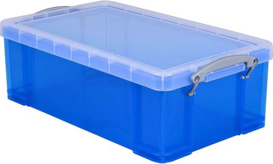 Really Useful Opbergbox ru 12ltr 465x270x150mm transp blauw Krimp a 1 stuk