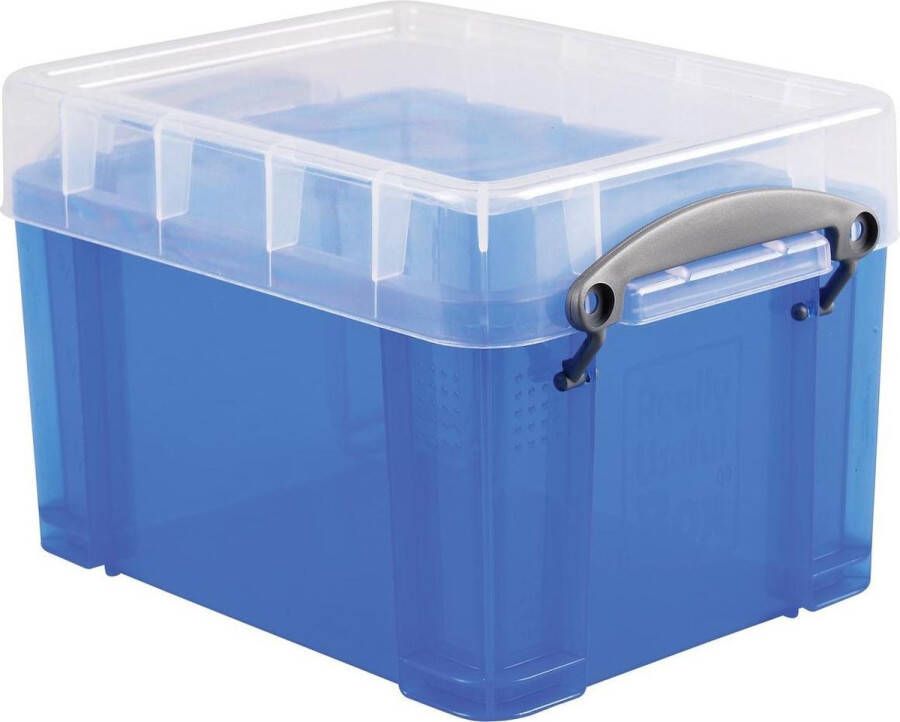 Really Useful Opbergbox ru 3ltr 245x180x160mm transp blauw Krimp a 1 stuk