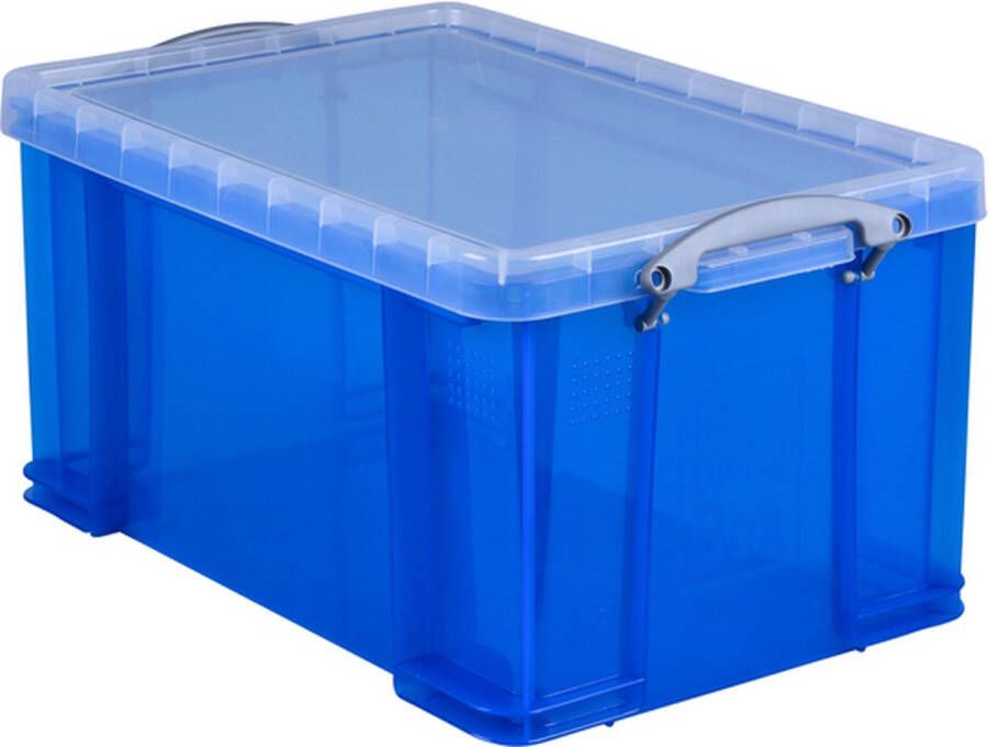 Really Useful Opbergbox ru 48ltr 600x400x315mm transp blauw Krimp a 1 stuk