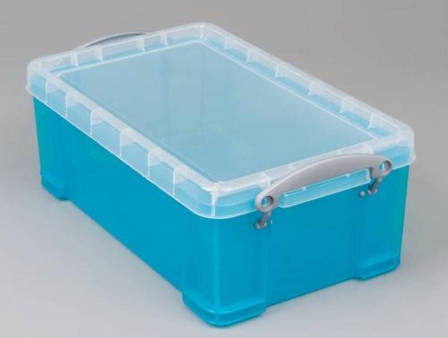 Really Useful Opbergbox ru 5ltr 340x200x125mm transp blauw Krimp a 1 stuk