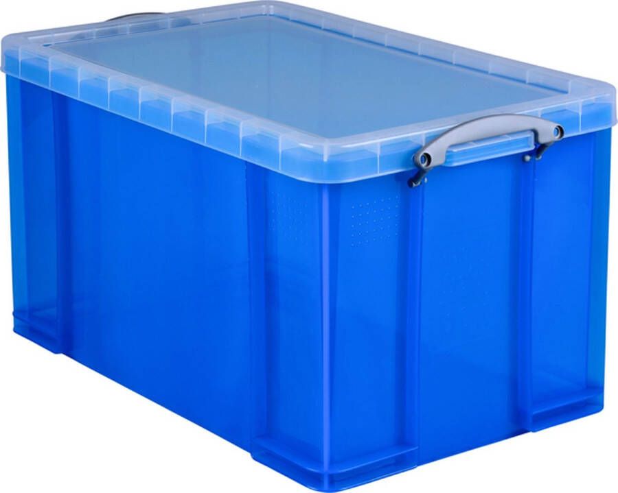 Really Useful Opbergbox ru 84ltr 710x440x380mm transp blauw Krimp a 1 stuk