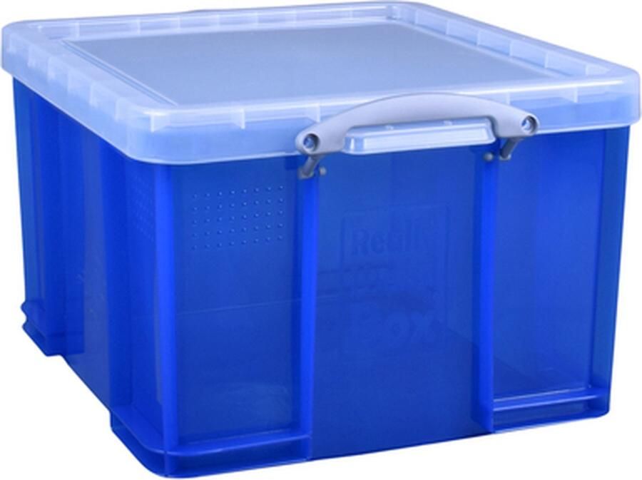 Really Useful Opbergbox ru 42ltr 520x440x310mm transp blauw Krimp a 1 stuk