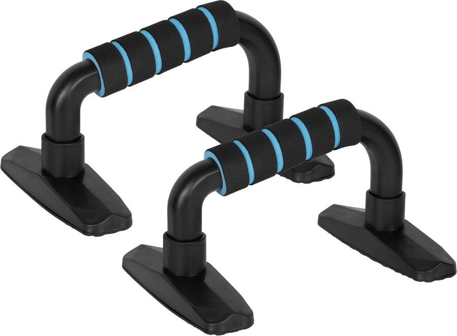 Rebel Active Fitness Push-up Handvatten Set Van 2 Push Up Bars Opdruksteunen Foam Handvaten Antislip Zwart