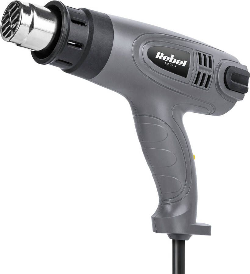 Rebel Professionele Heteluchtpistool verfafbrander met 3 standen en 4 opzetstukken 2000W Hittepistool Heatgun Warmtepistool
