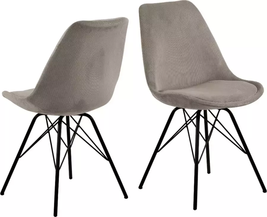 Rebellenclub Bradford Eetkamerstoel Set van 2 Fluweel Bekleding - Foto 3