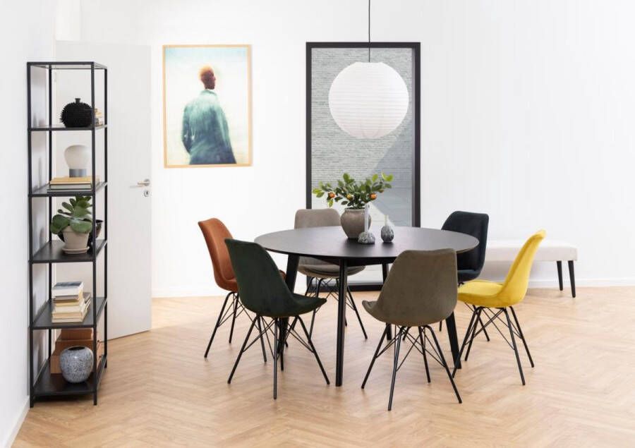 Rebellenclub Bradford Eetkamerstoel Set van 2 Koper Fluweel - Foto 2