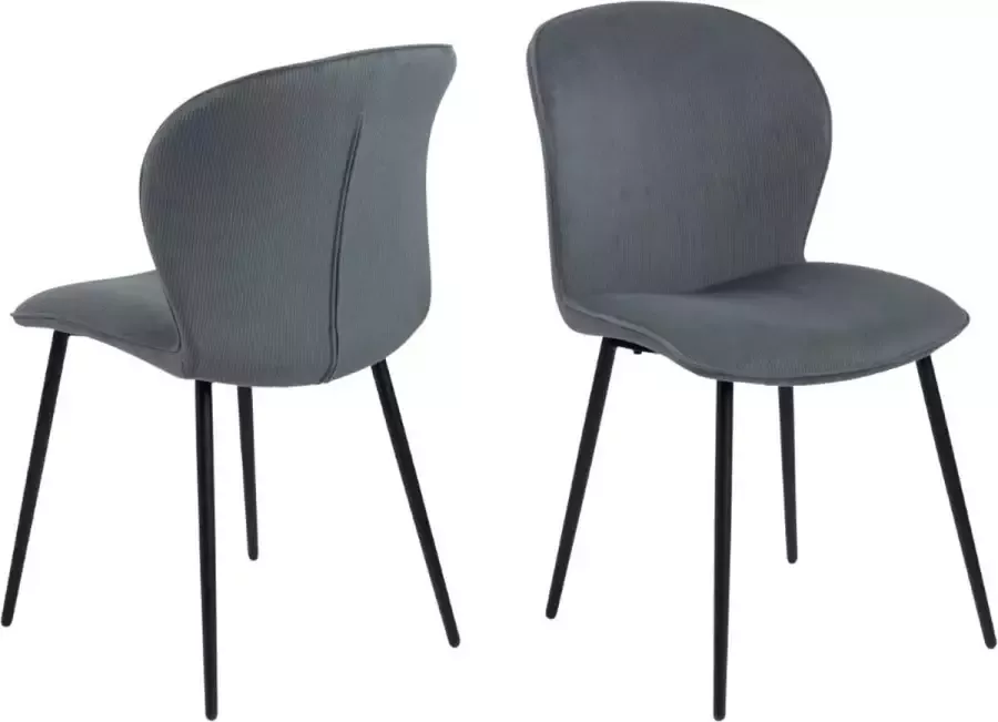 Rebellenclub Storfors Eetkamerstoel Set van 2 Grijs