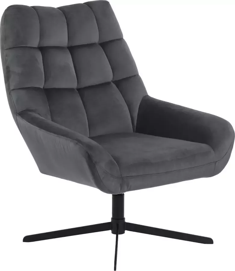 Rebellenclub Fauteuil Brylle Fluweel Donkergrijs