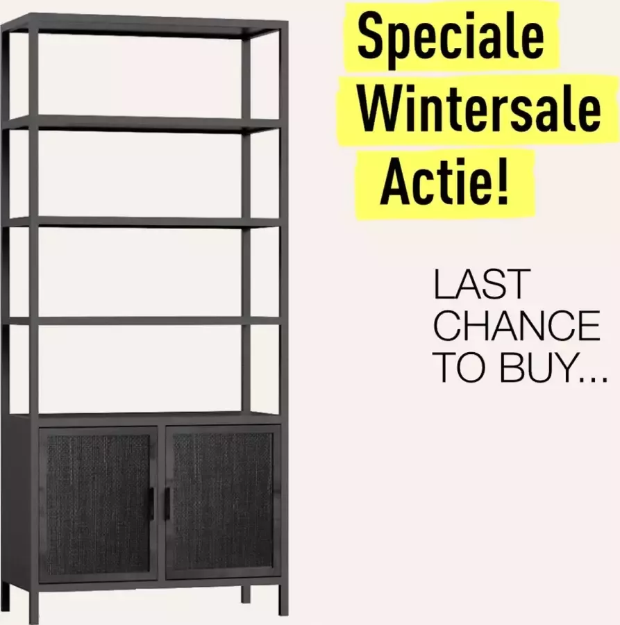 Rebellenclub New Adventures Open boekenkast Webbing zwart