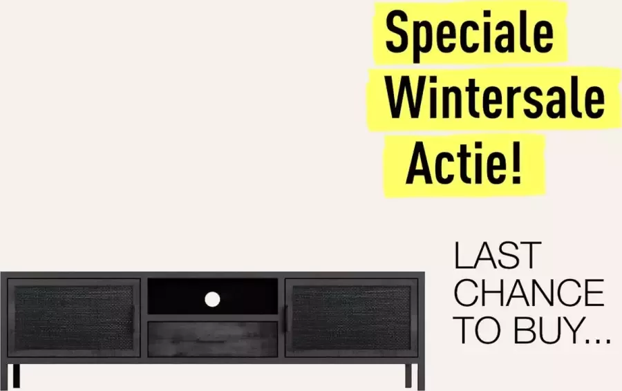 Rebellenclub New Adventures TV-meubel Large Webbing zwart