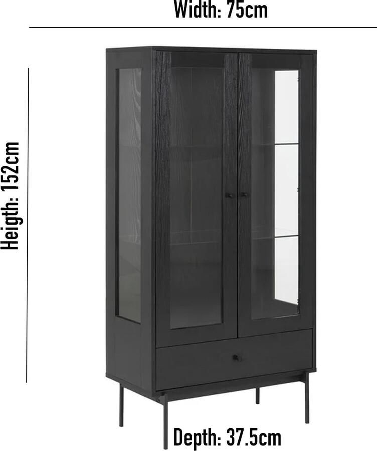 Rebellenclub Aarhus Vitrinekast Glazen Deuren Kast