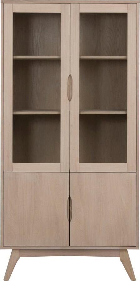 Rebellenclub Avesta Vitrinekast met 2 deuren Licht Eiken